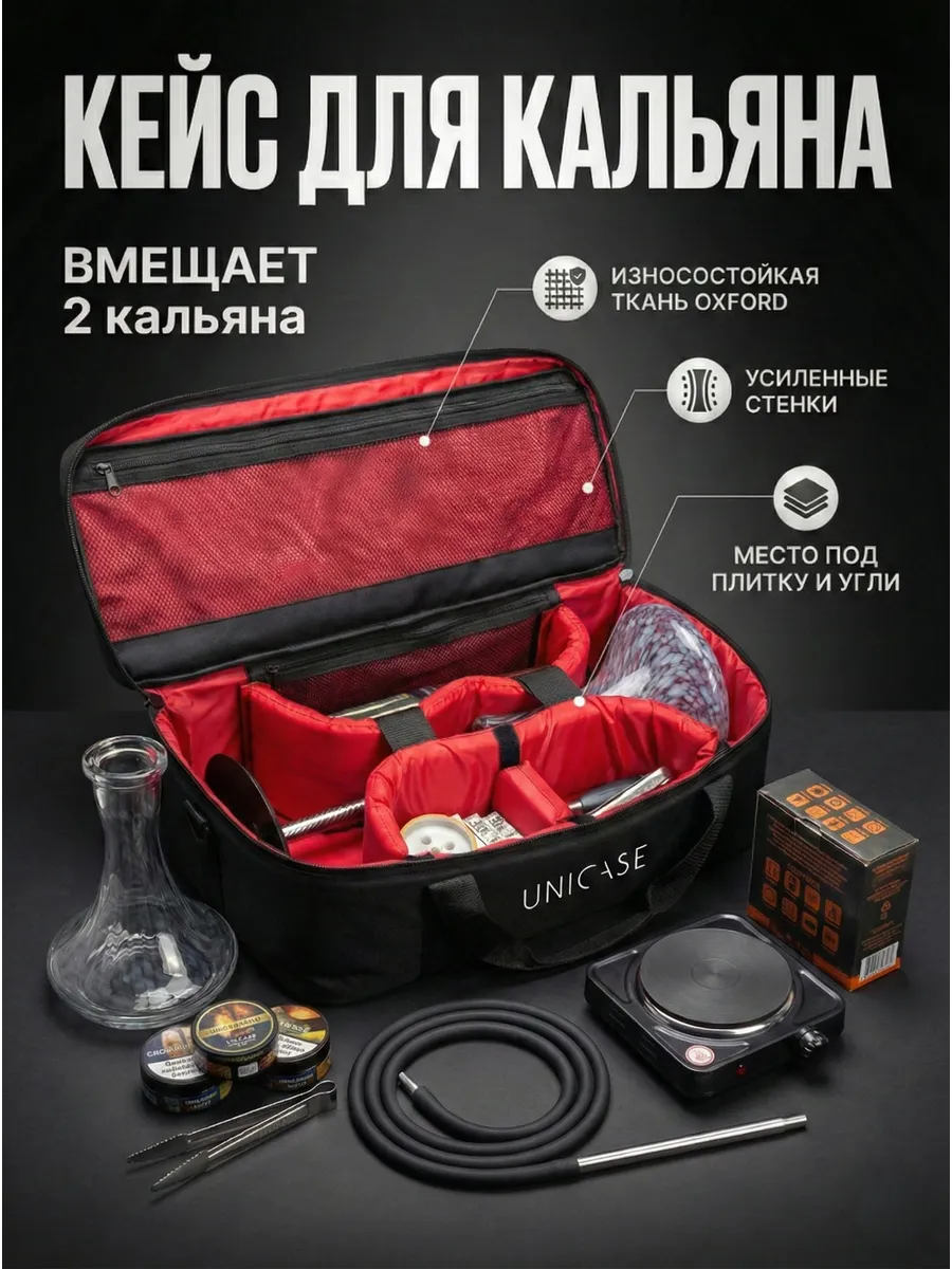 Сумка для кальяна Universal Case Pro — логотип unicase